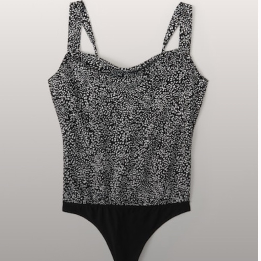 Abercrombie & Fitch Wide Strap Cowlneck Cami Bodysuit